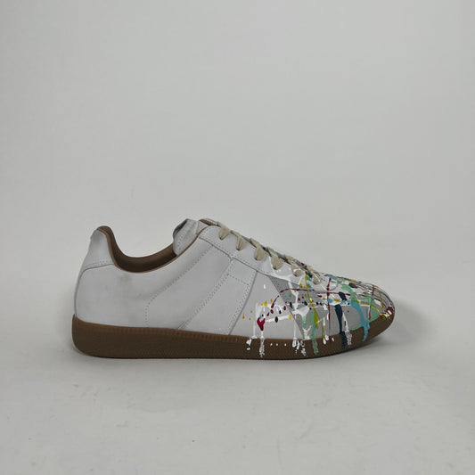 Maison Margiela White Paint Splatter Gats Size 44