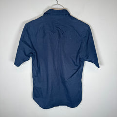 Tornado Mart Navy Pearl Snap Button-Up Shirt Size L