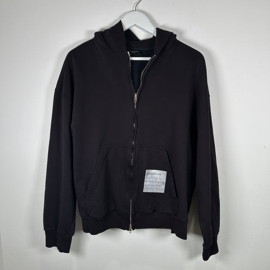 Balenciaga Black Sample Sticker Hoodie Size S