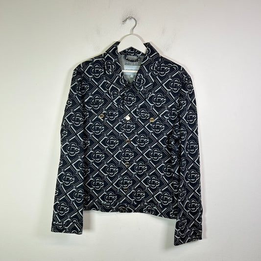 Casablanca Blue Monogram Logo Jacket Size M