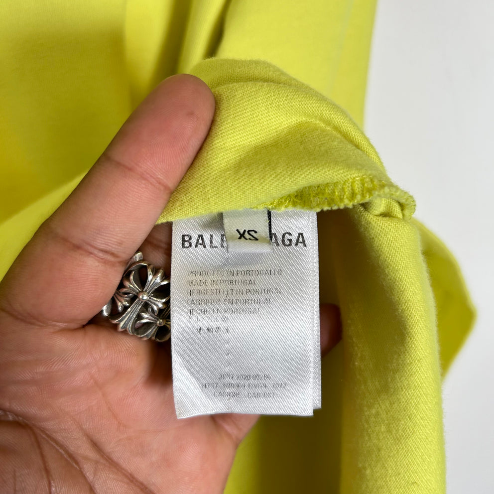 Balenciaga Neon Crew Logo T-Shirt