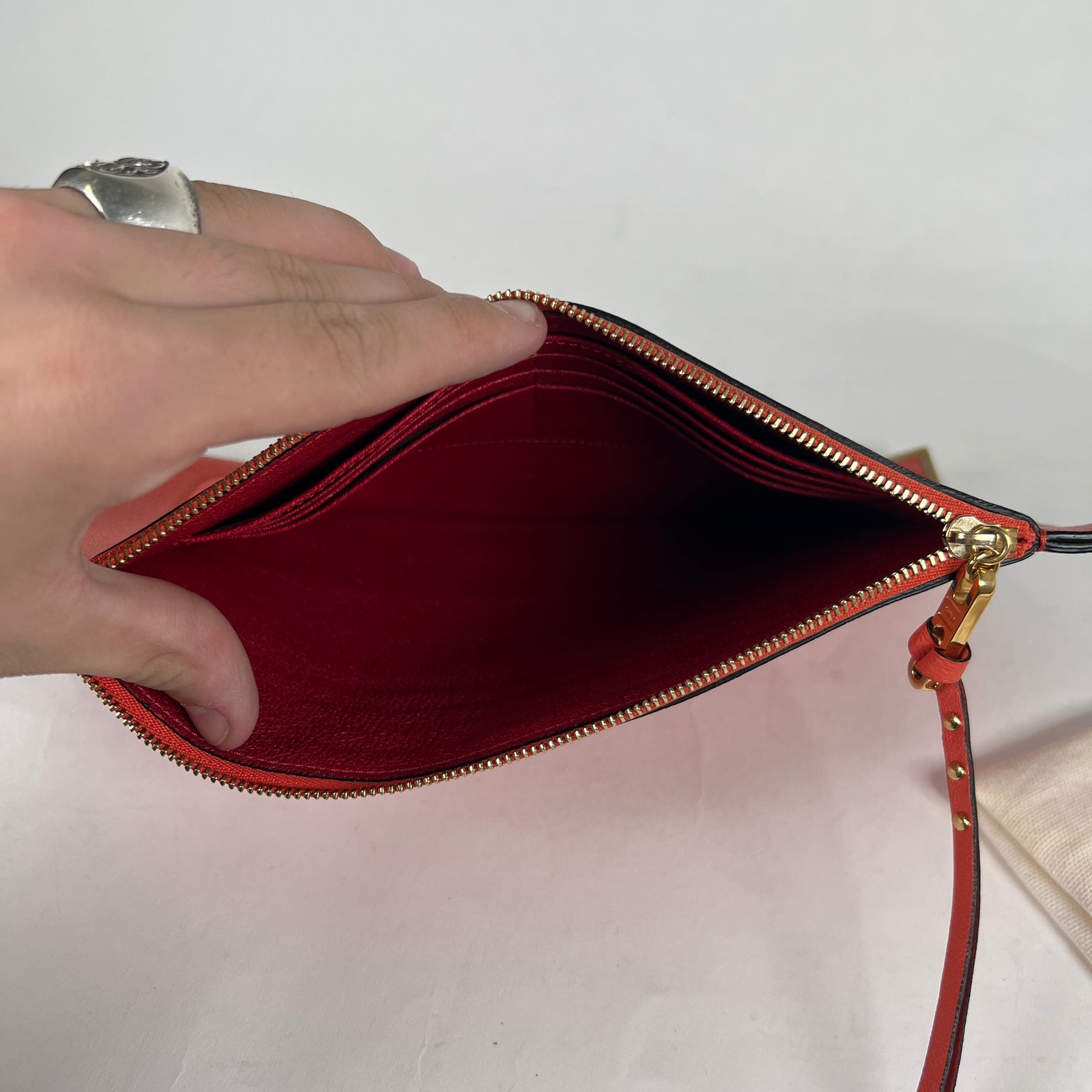 Chloe Salmon Clutch
