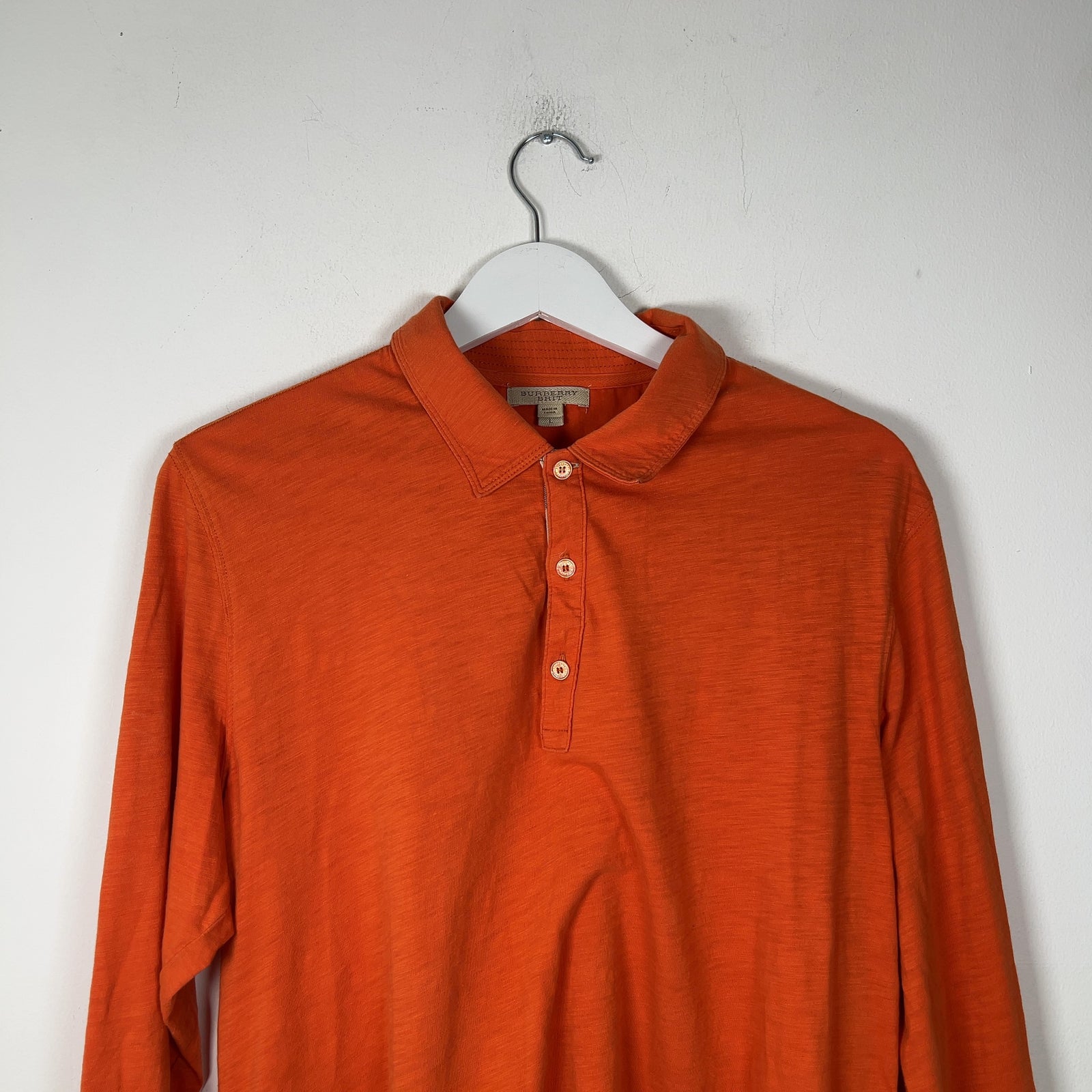 Burberry Brit Orange 1/4 Button Up Polo