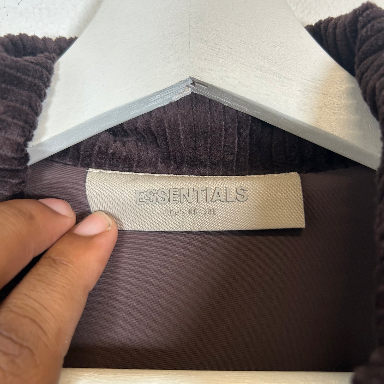 Fear of God Essentials Plum Corduroy Jacket Size L