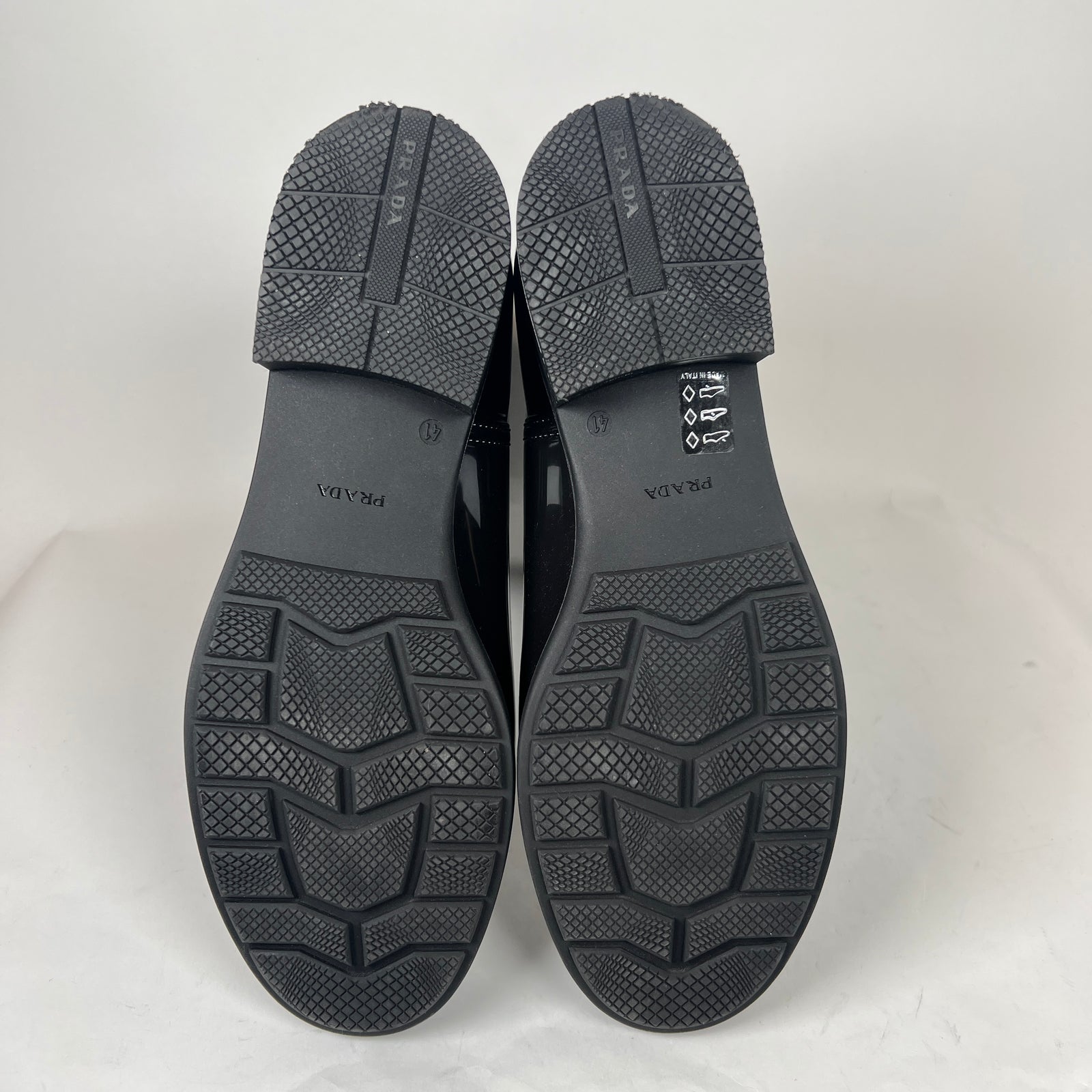 Prada Black Triangle Logo Rainboots Size 41