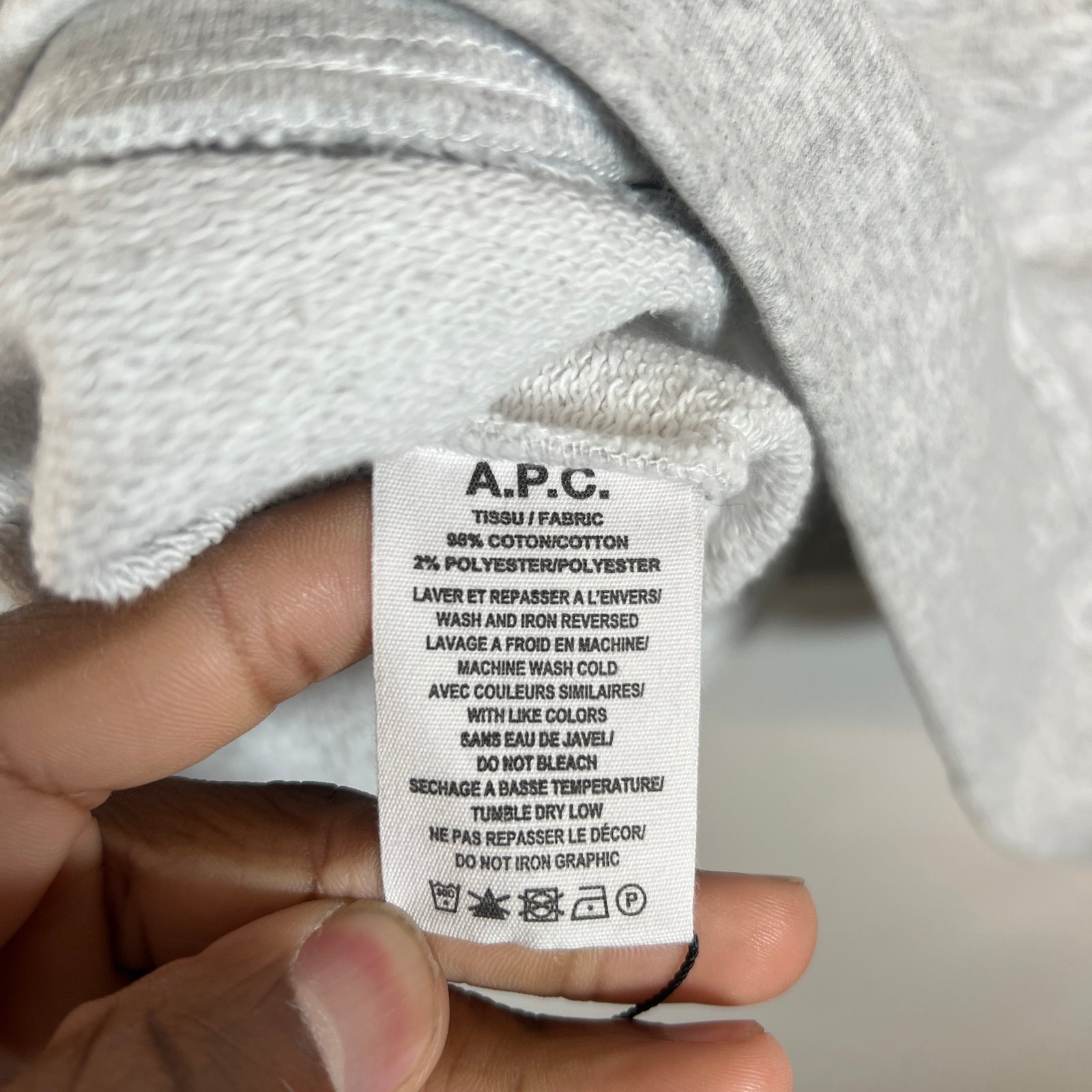 APC Grey US & Stars Sweatshirt Size XL