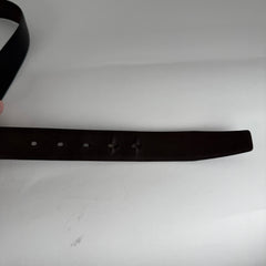 Prada Black Saffiano Leather Belt Size 32