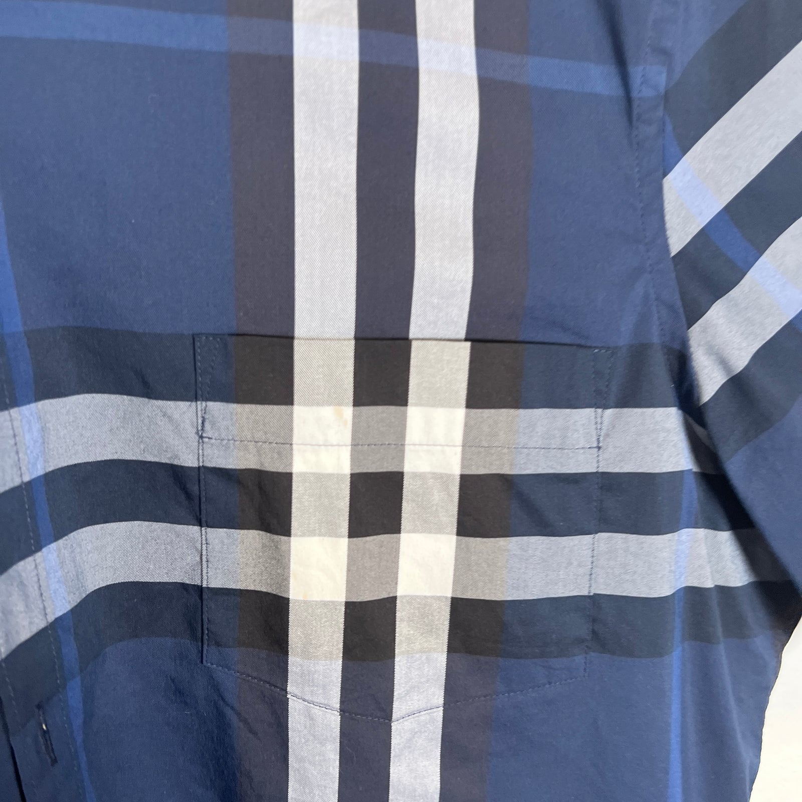 Burberry Blue Plaid Shirt Size XL