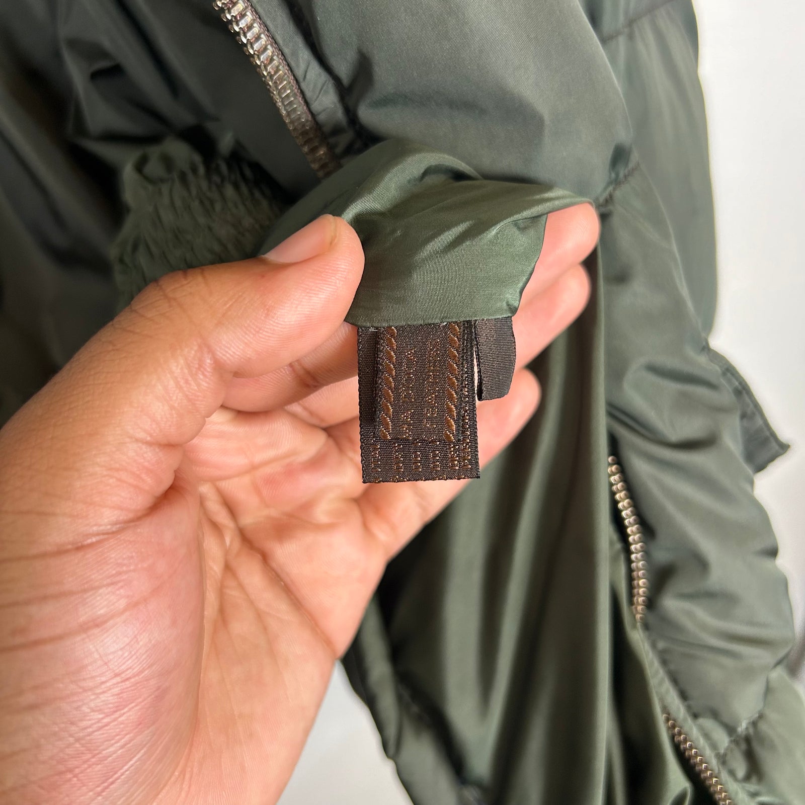 Prada Green Hooded Puffer Jacket Size S
