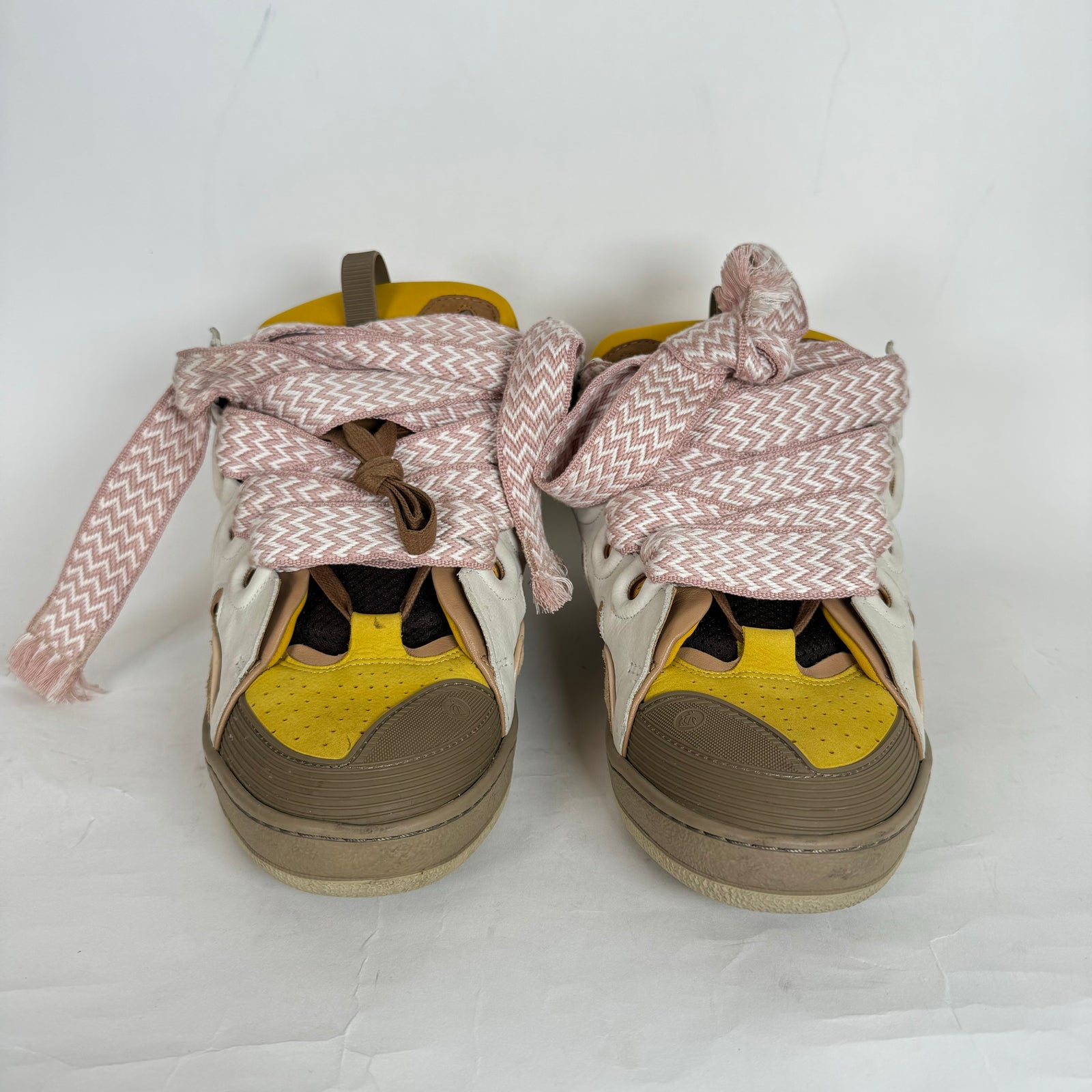 Lanvin Yellow Curb Sneakers Size 46
