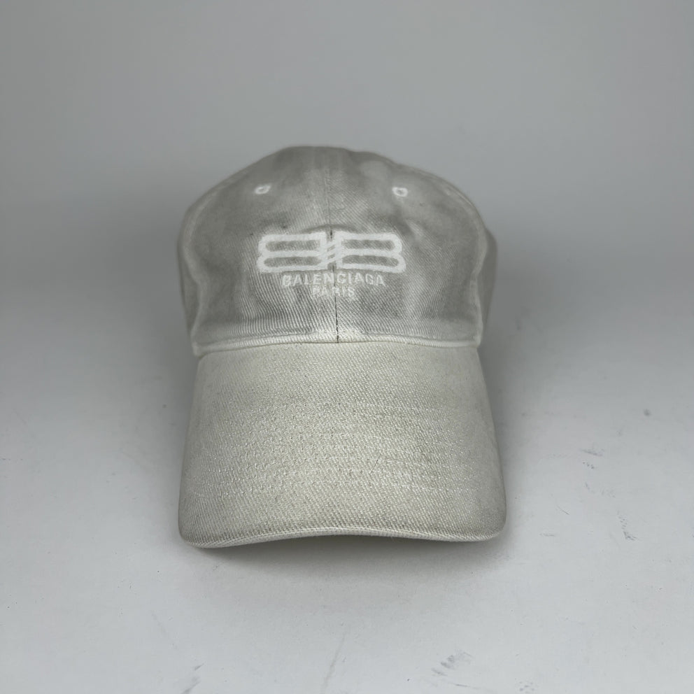 Balenciaga Icon BB Logo Distressed Hat
