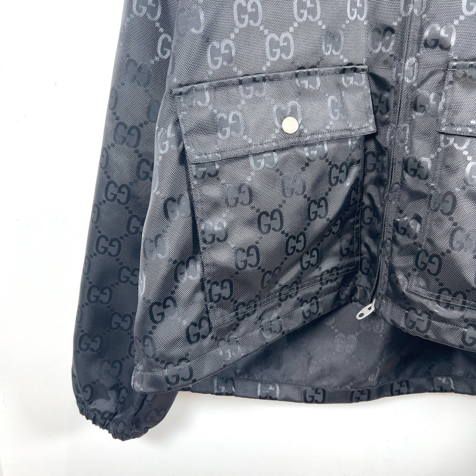 Gucci Off The Grid GG Nylon Zip Up Oversized Jacket