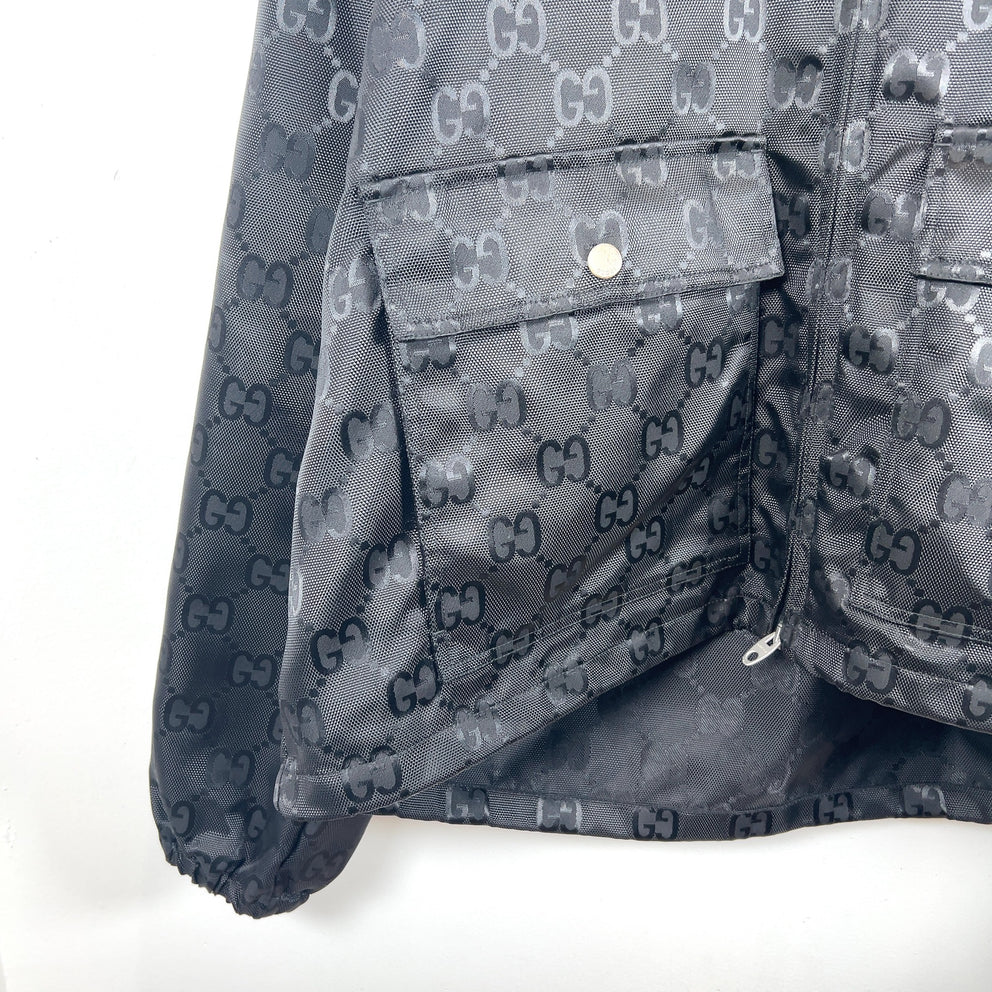 Gucci Off The Grid GG Nylon Zip Up Oversized Jacket