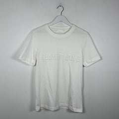 Helmut Lang Embossed Logo White T-Shirt