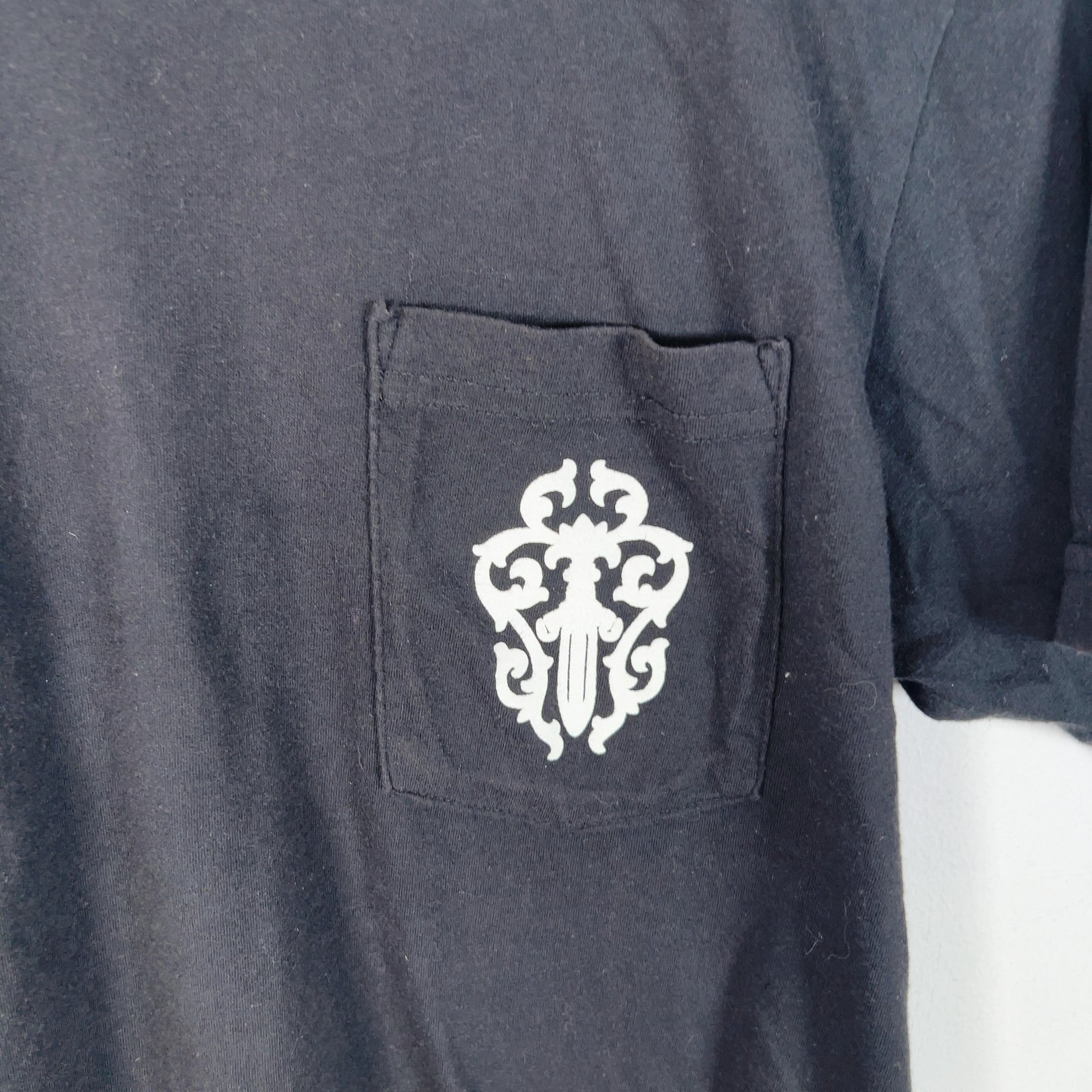 Chrome Hearts Split Spell Out Dagger Back Graphic T-Shirt
