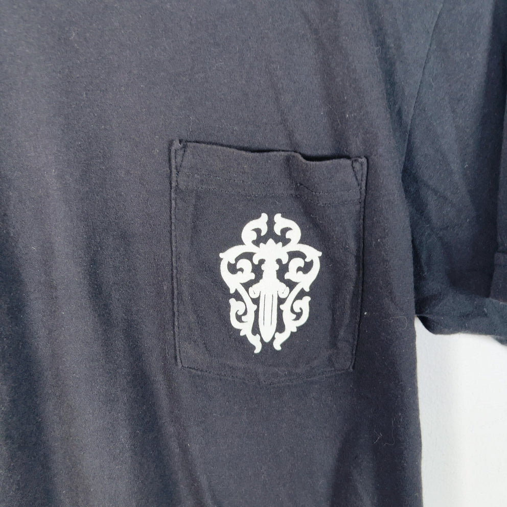 Chrome Hearts Split Spell Out Dagger Back Graphic T-Shirt