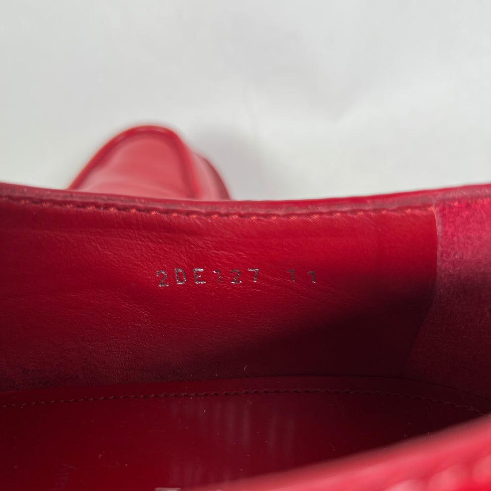 Prada Red Chocolate Loafers