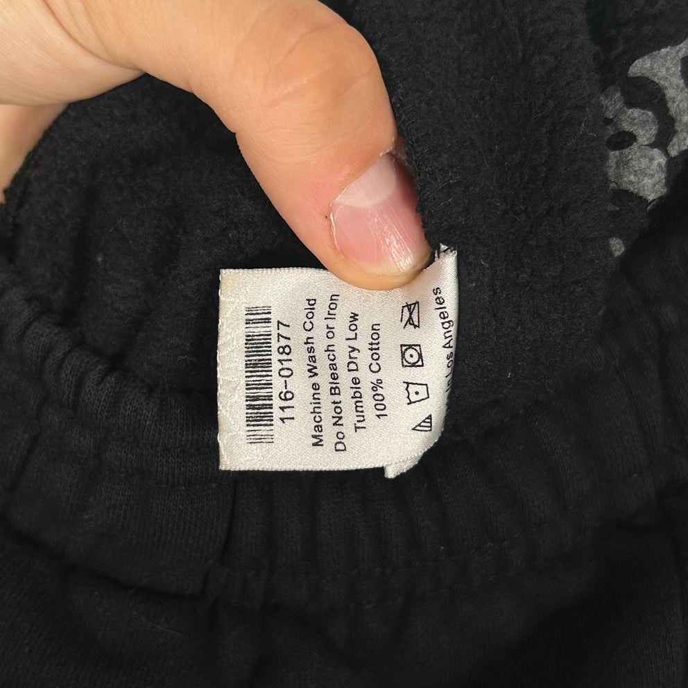 Sp5der Black/Yellow Beluga Sweatpants Size M