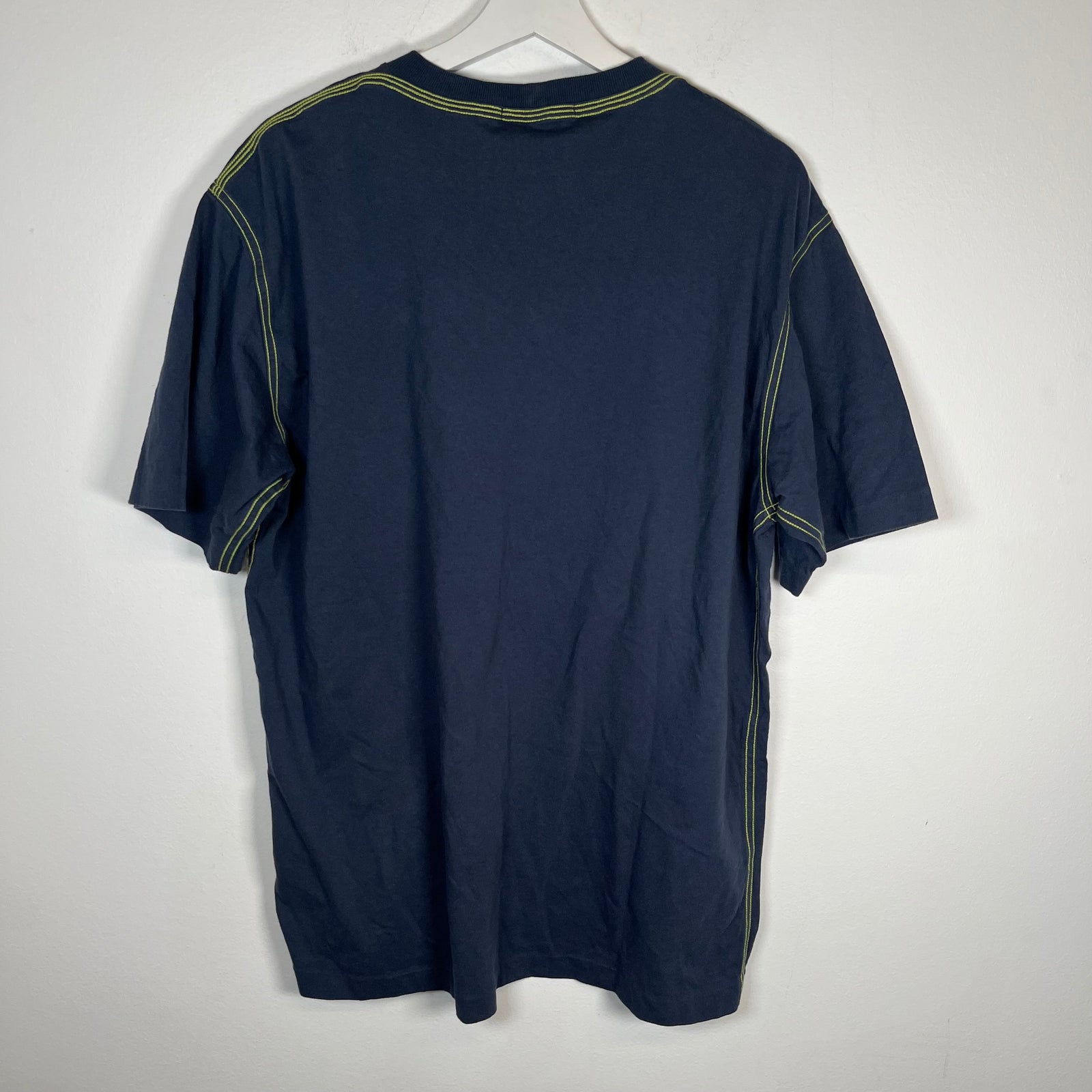 Stone Island Navy Embroidered Logo Tee Size XL