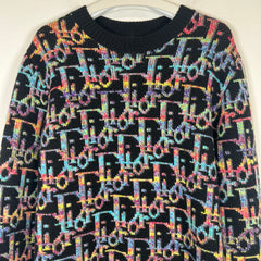 Dior Multicolor Oblique Logo Sweater Size M