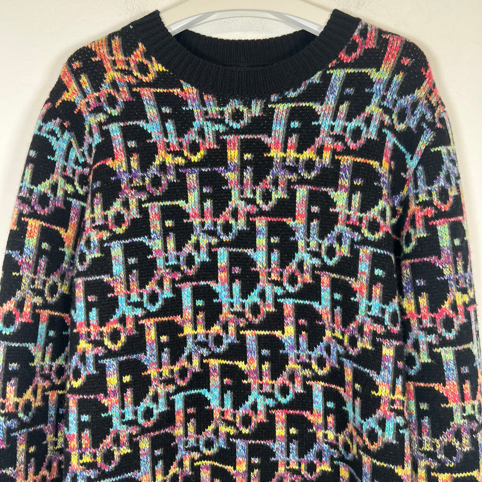 Dior Multicolor Oblique Logo Sweater Size M