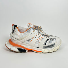 Balenciaga White/Orange Track Sneaker Size 44