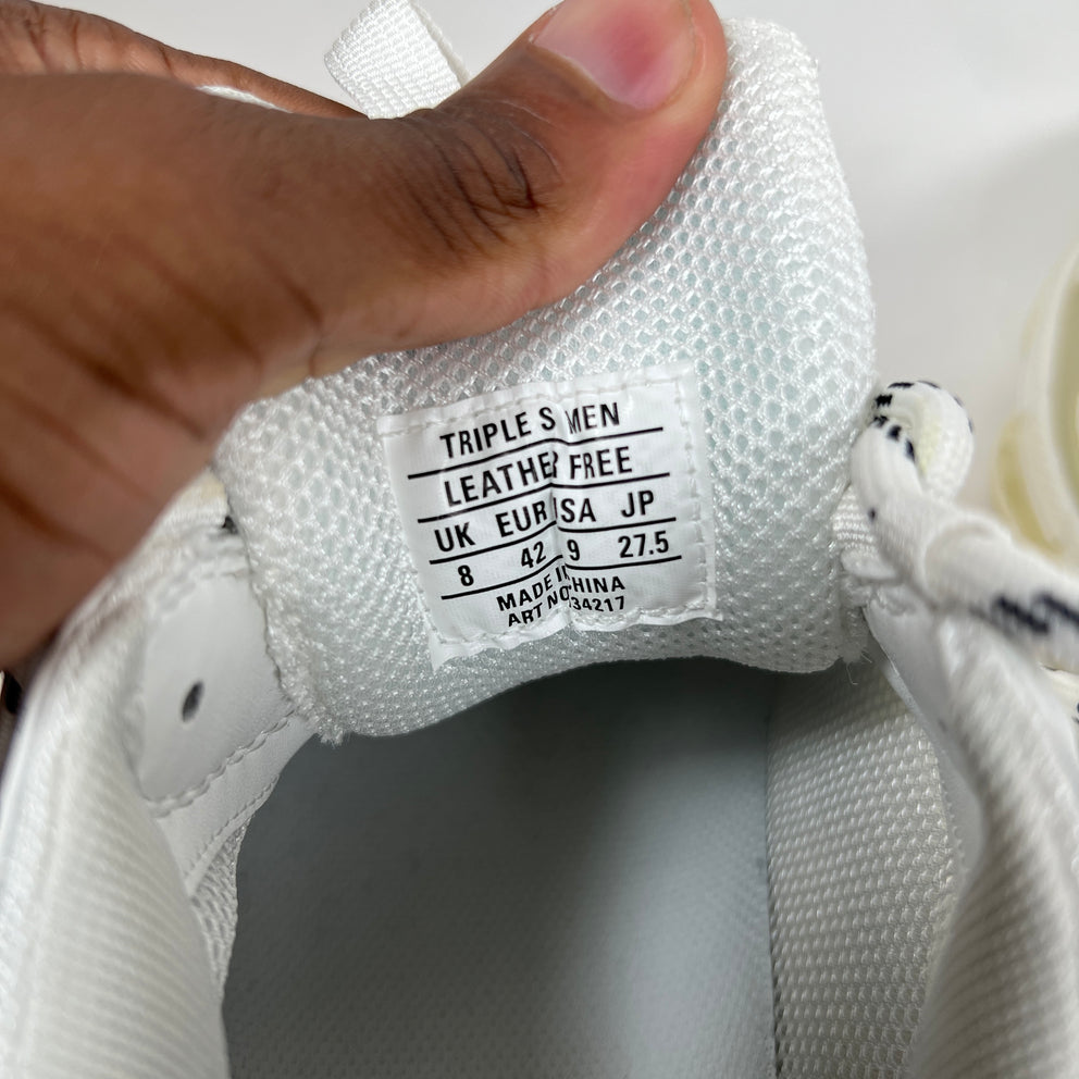 Balenciaga White Triple S Sneaker Size 42