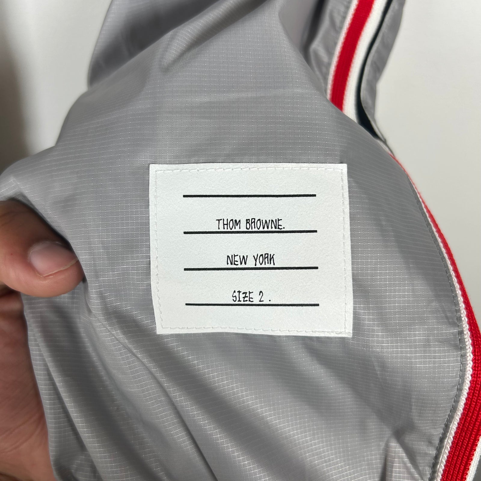 Thom Browne Grey Nylon Striped Pants Size 2