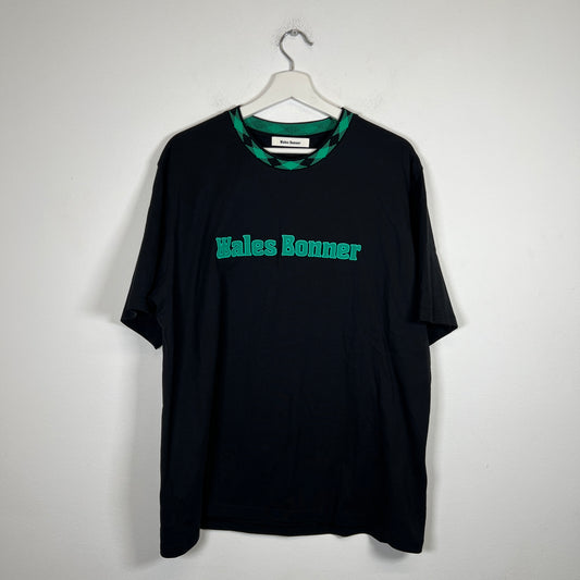 Wales Bonner Green/Black Logo T-shirt Size XL