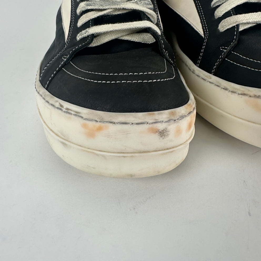 Rick Owens Black/Milk Vintage Low Top Sneakers Size 44