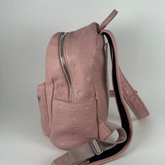 Mcm Pink Logo Emprinte Backpack