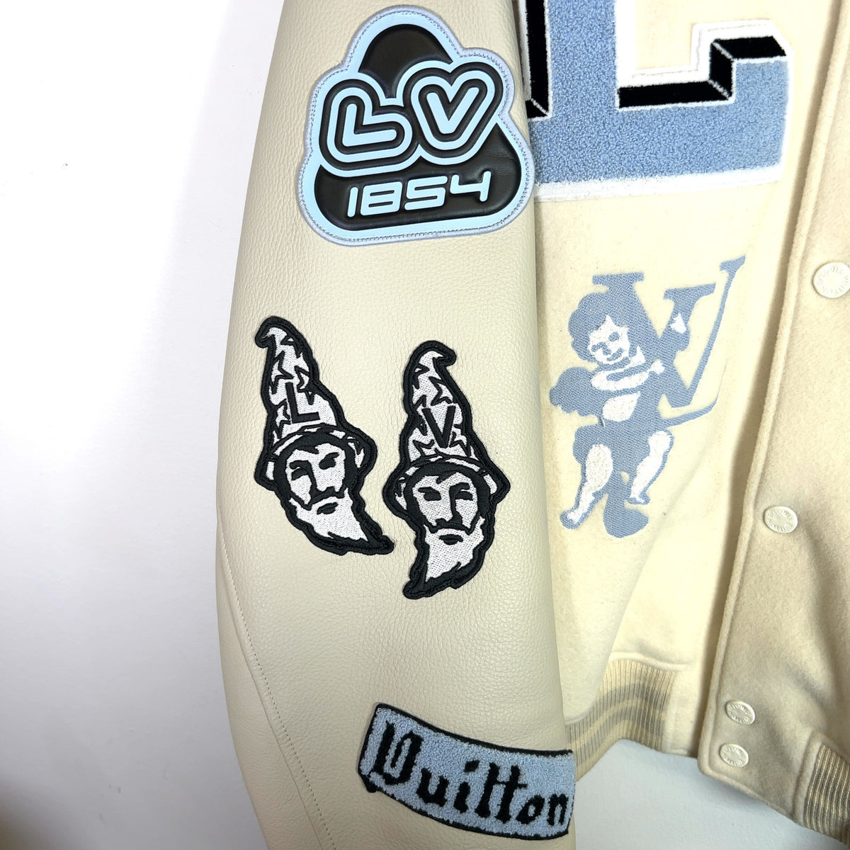 Louis Vuitton FW22 Patched 'Bugs Bunny' Varsity Jacket