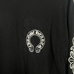 Chrome Hearts Black Floral Horseshoe Longsleeve