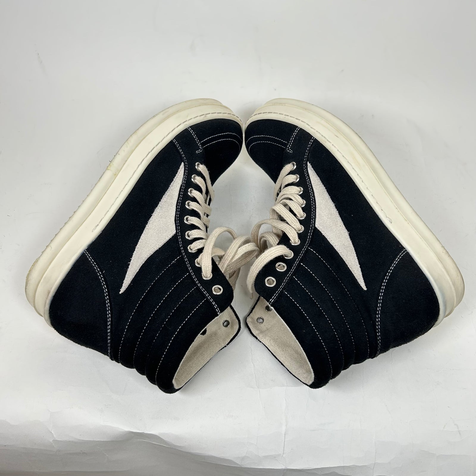 Rick Owens Drkshdw Black/Milk Vintage High Sneaker Size 41