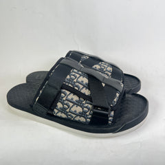 Dior Black/Beige Oblique Alpha Sandals Size 45