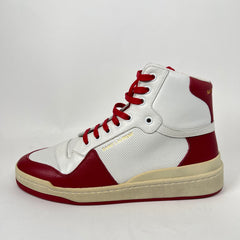 Saint Laurent Red/White SL24 High-Top Sneaker Size 41