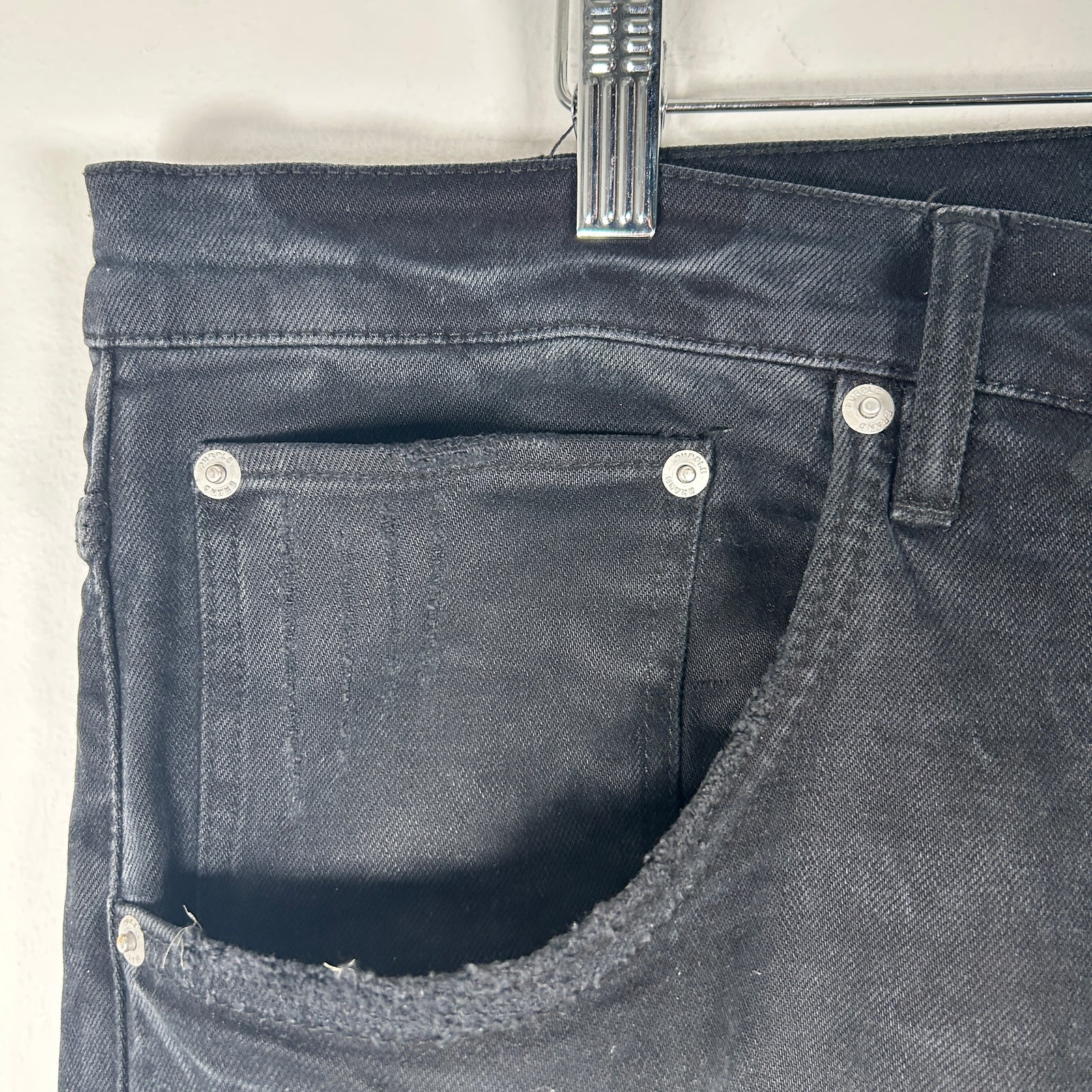 Purple Black Distressed Jeans Size 38