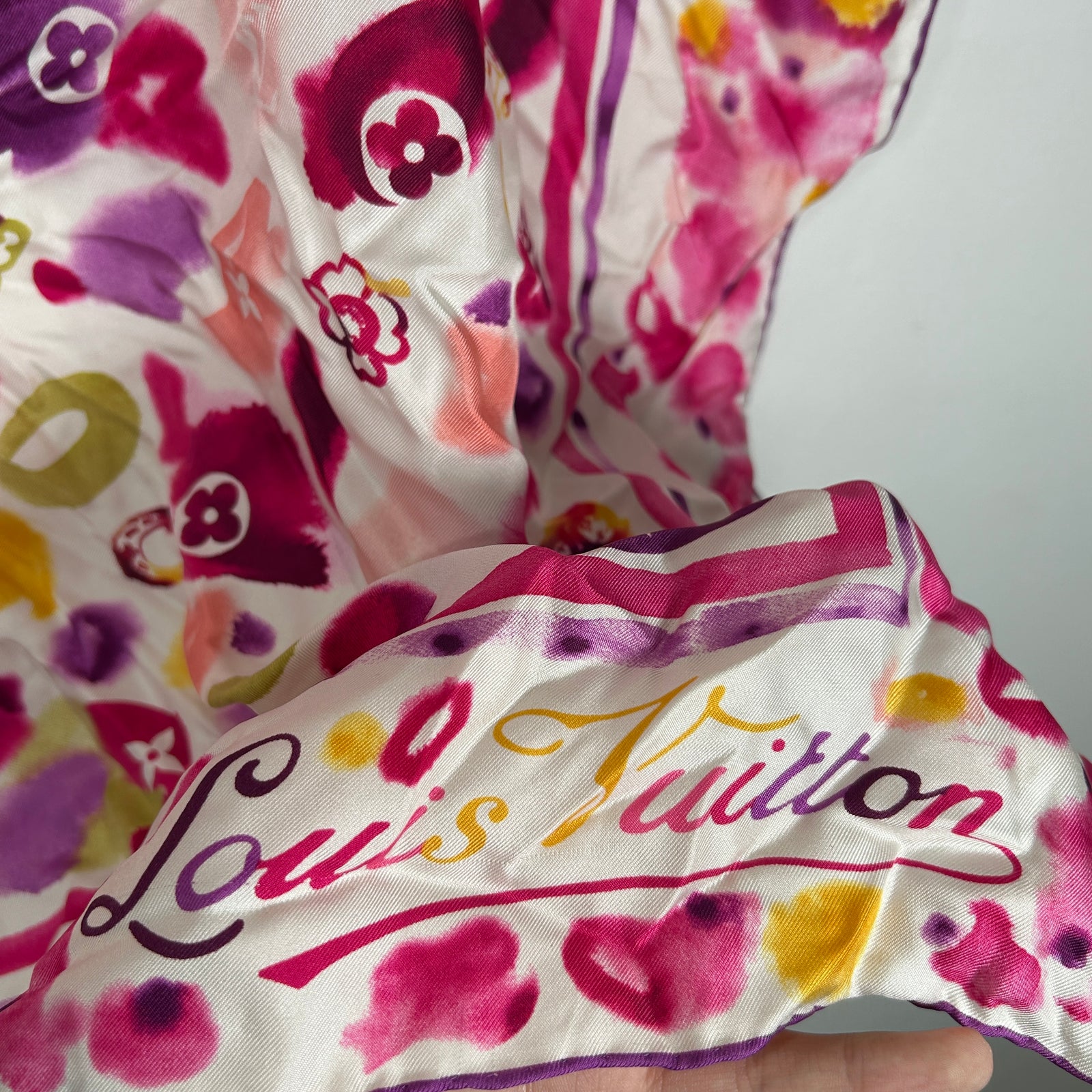 Louis Vuitton Pink Monogram Scarf