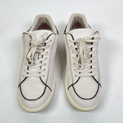 Burberry White Check Leather Low-Top Sneaker