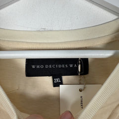 Who Decides War Cream 'Currency' T-Shirt Size XXL