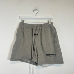 Essentials Grey Logo Shorts Size S