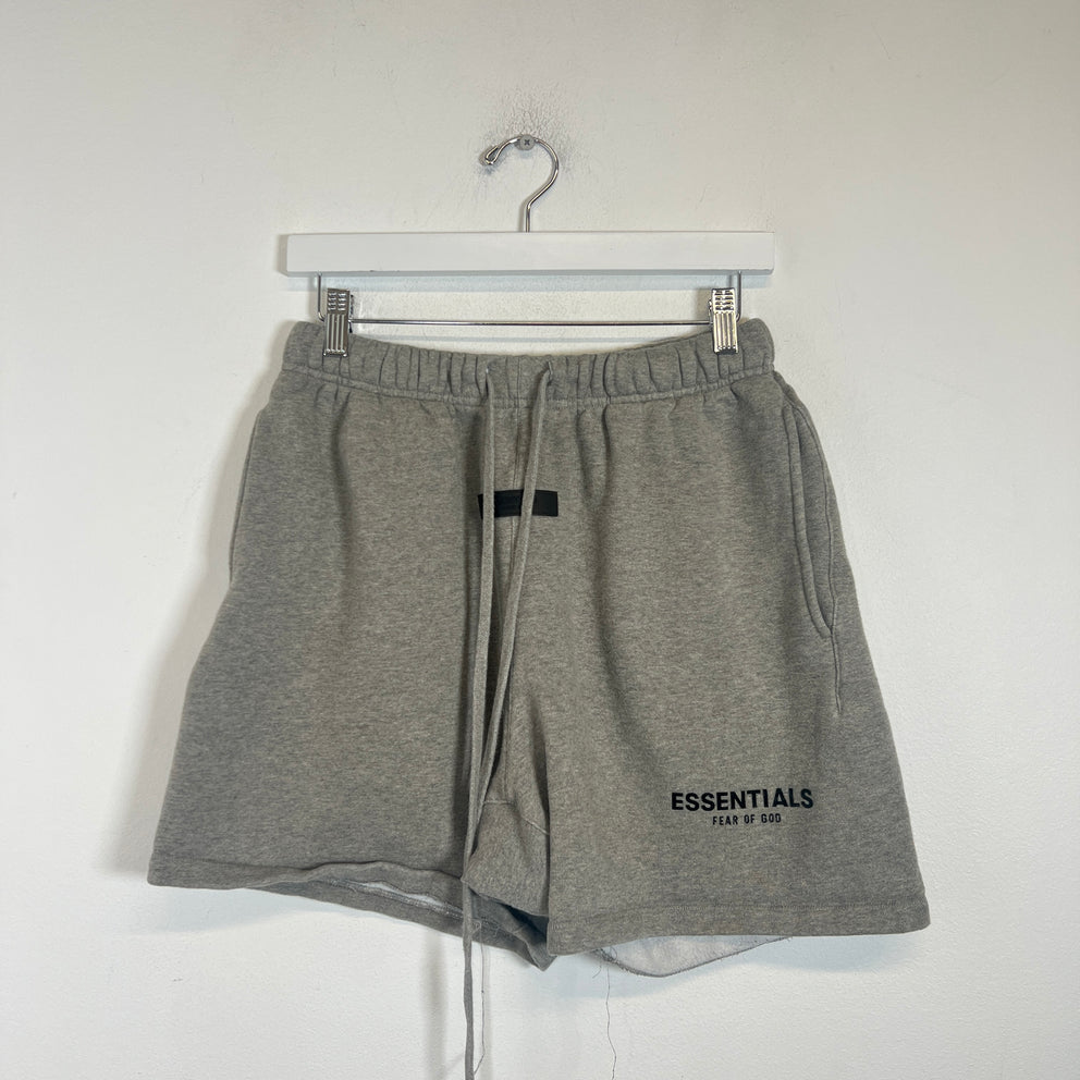 Essentials Grey Logo Shorts Size S