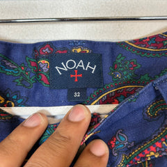 NOAH Blue Paisley Trousers Size 32
