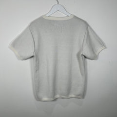 Maison Margiela MM6 White Logo Knit T-Shirt Size S