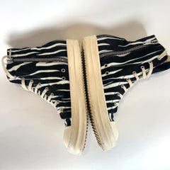 Rick Owens DRKSHDW Zebra Ramone Hightop Sneakers