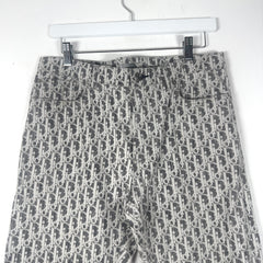 Dior Grey Jacquard Washed Denim Jeans