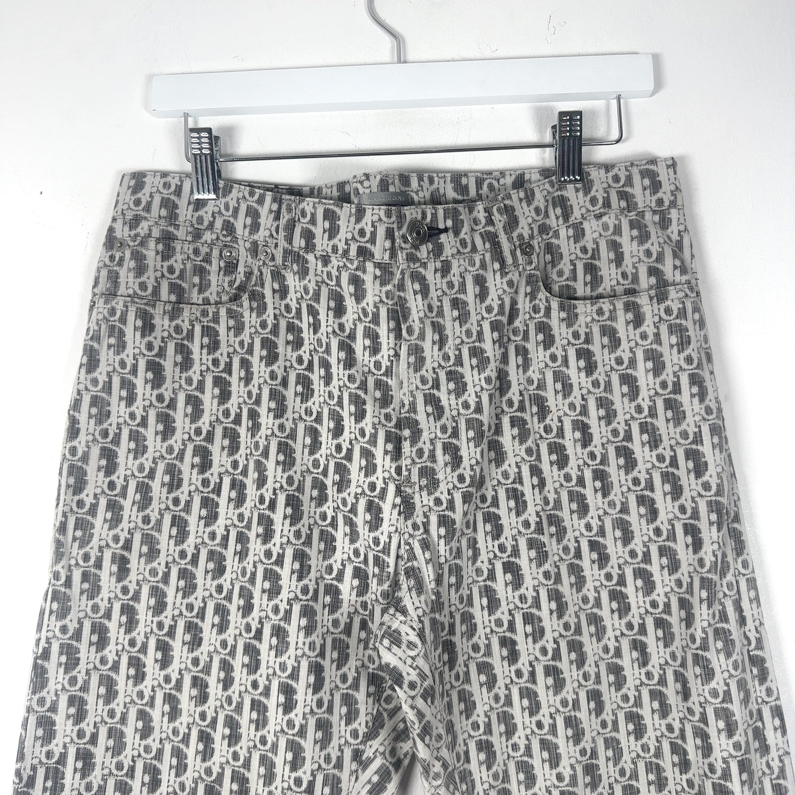 Dior Grey Jacquard Washed Denim Jeans