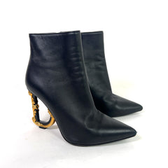 Dolce & Gabbana Baroque DG Leather Ankle Boots