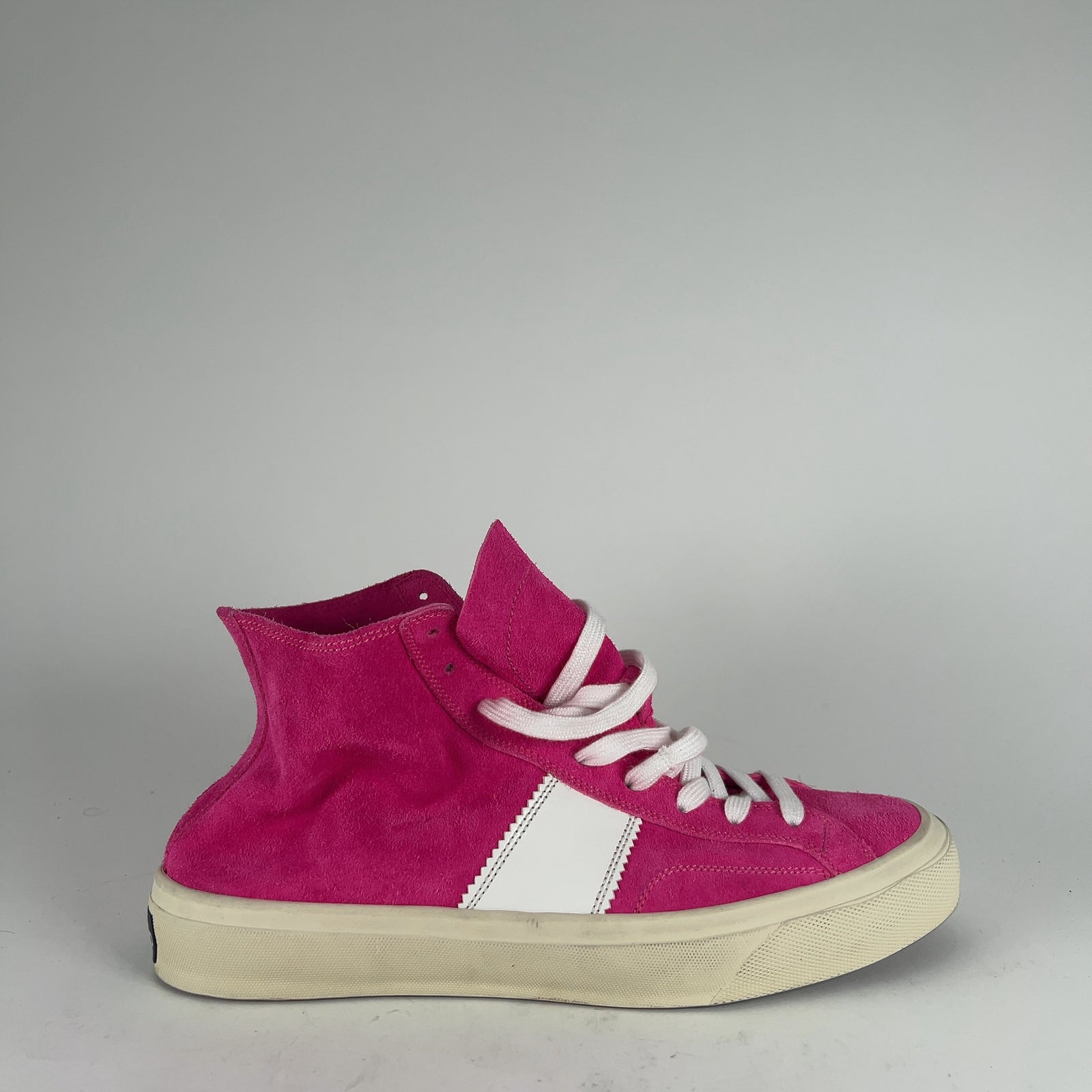 Tom Ford Pink Suede Leather High Tops Size 43.5