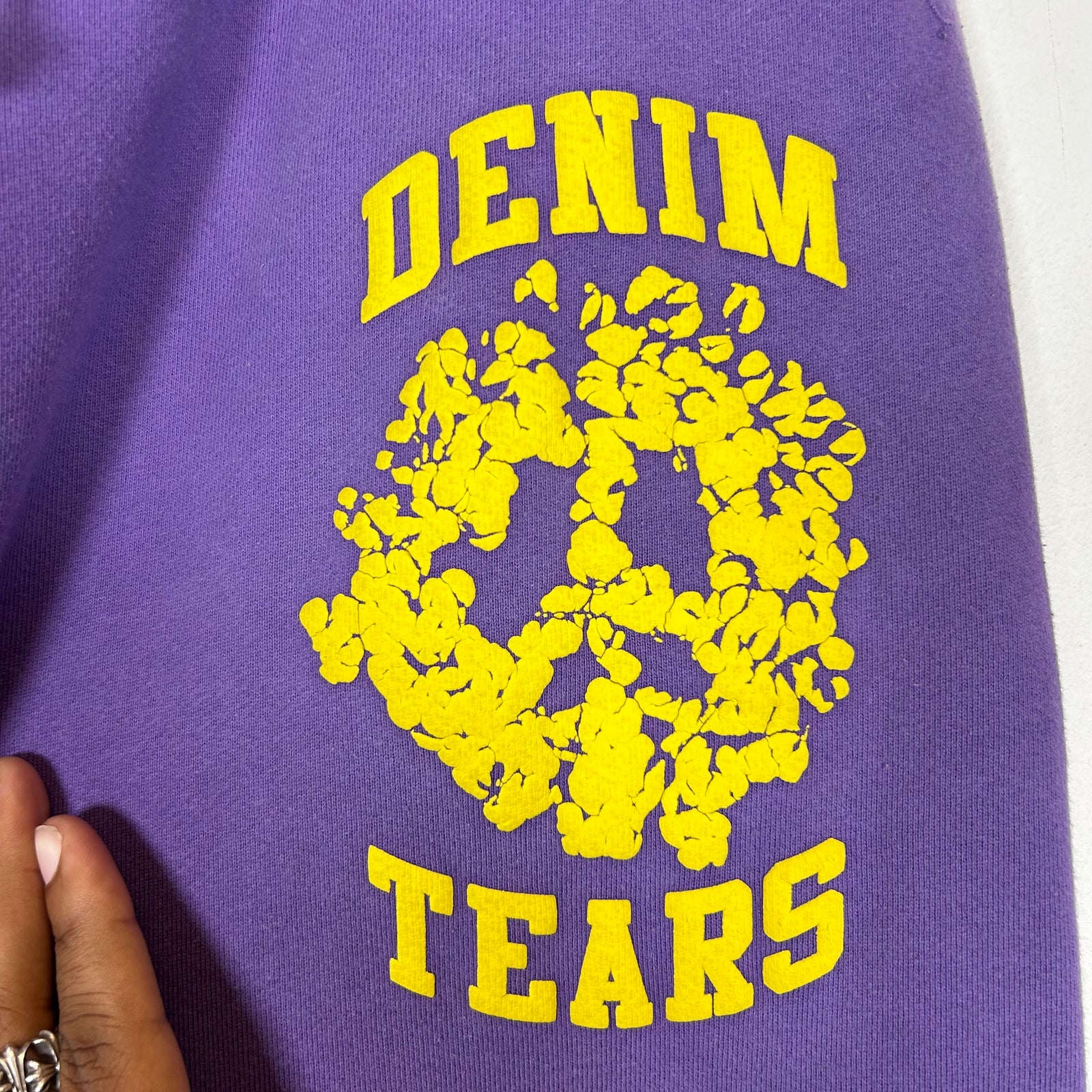 Denim Tears Purple University Logo Sweatpants Size M